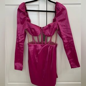 Sheer corset top Dress from NBD on Revolve. NWT